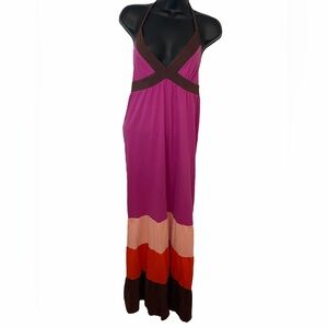 Roxy boho maxi Pink and Brown Dress